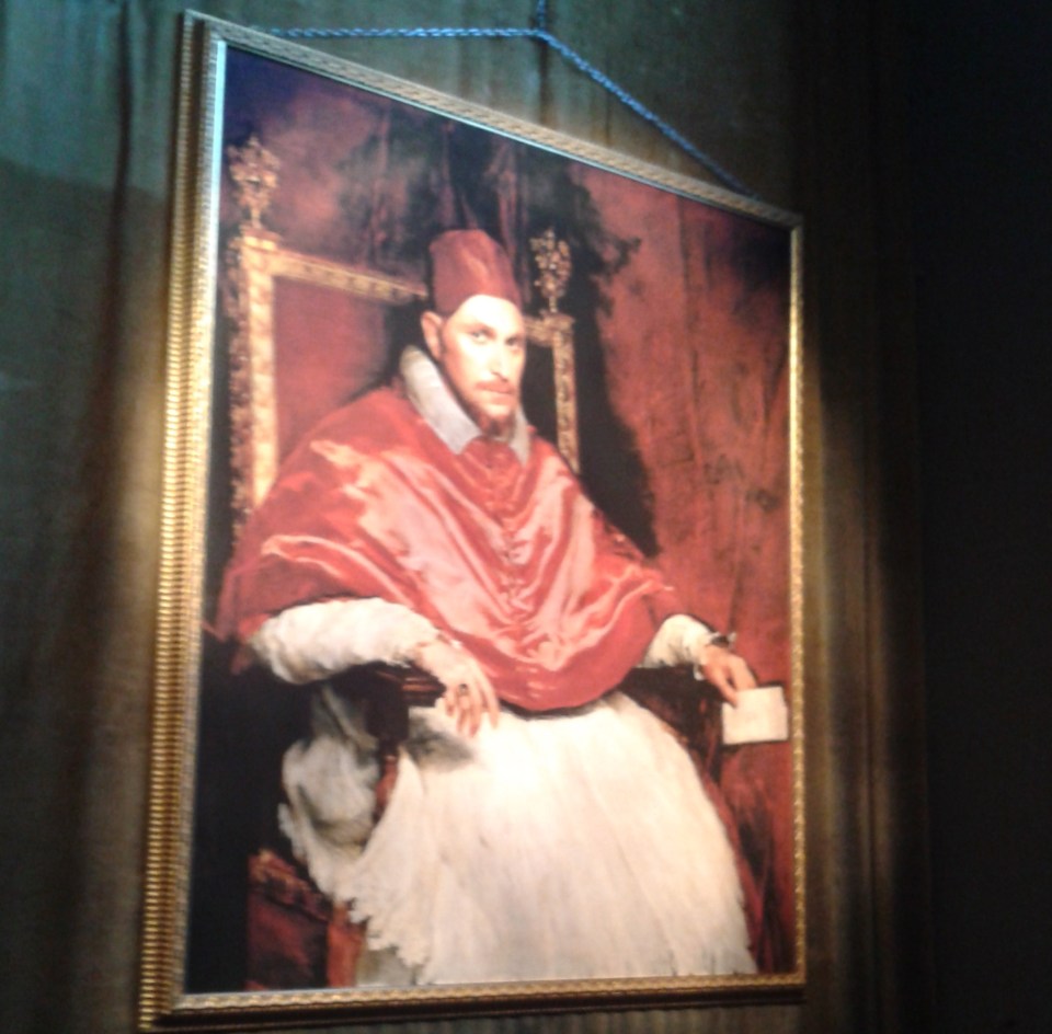 Self-portrait as Pope Innocenzo X (after Velasquez)