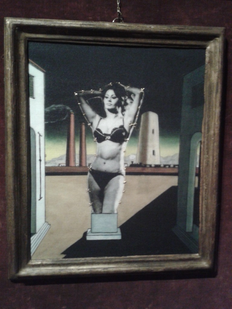 Portrait of Sofia Loren starring in "Presente e Passato" (after De Chirico)